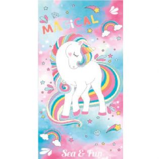 K22-TOALLA UNICORNIO 75 X 150 CM