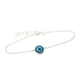 JJ59-PULSERA PLATA OJO TURCO