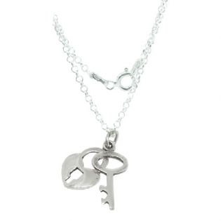 JJ2-COLGANTE CORAZON Y LLAVE CON CADENA