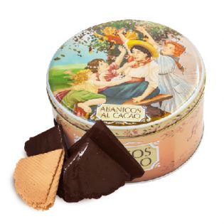 A8-LATA REDONDA ABANICOS ARTESANOS AL CACAO 300 GRS.
