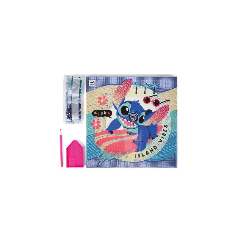 RN25-CANVAS BORDADOS DE DIAMANTES LILO + STITCH