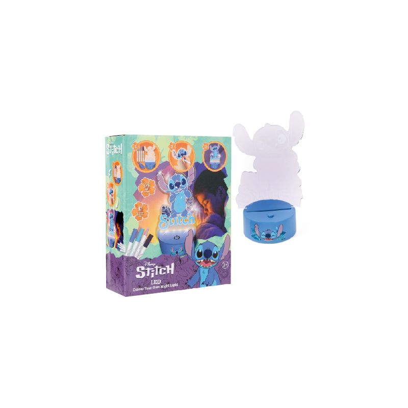 RN30-FIGURA PARA PINTAR CON LUZ LED LILO  + STITCH