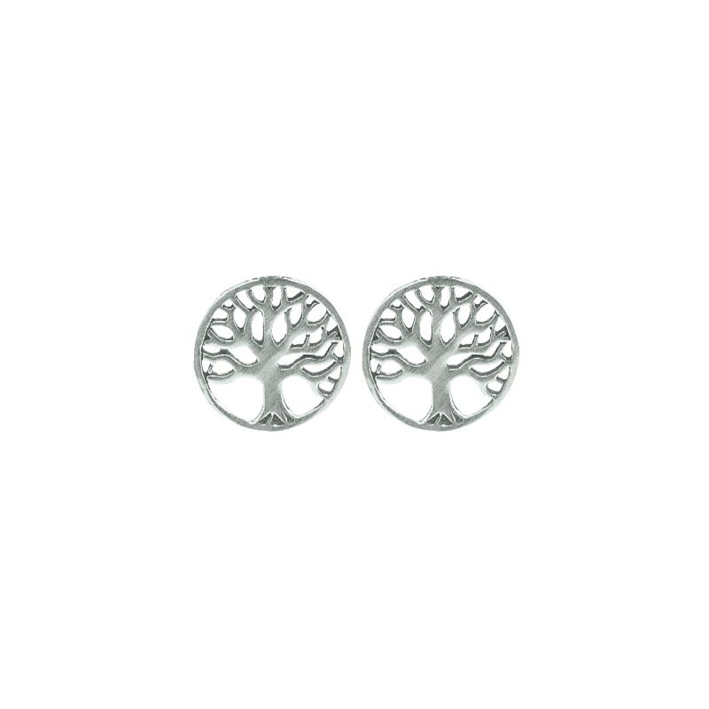 JJ73-PENDIENTES PLATA ARBOL DE LA VIDA