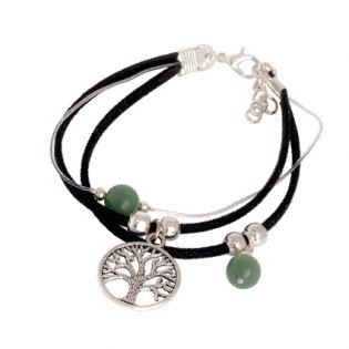 JJ16-PULSERA DOS CORDONES ARBOL DE LA VIDA