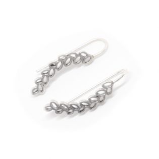 JJ85-PENDIENTES TREPADORES PLATA ESPIGAS