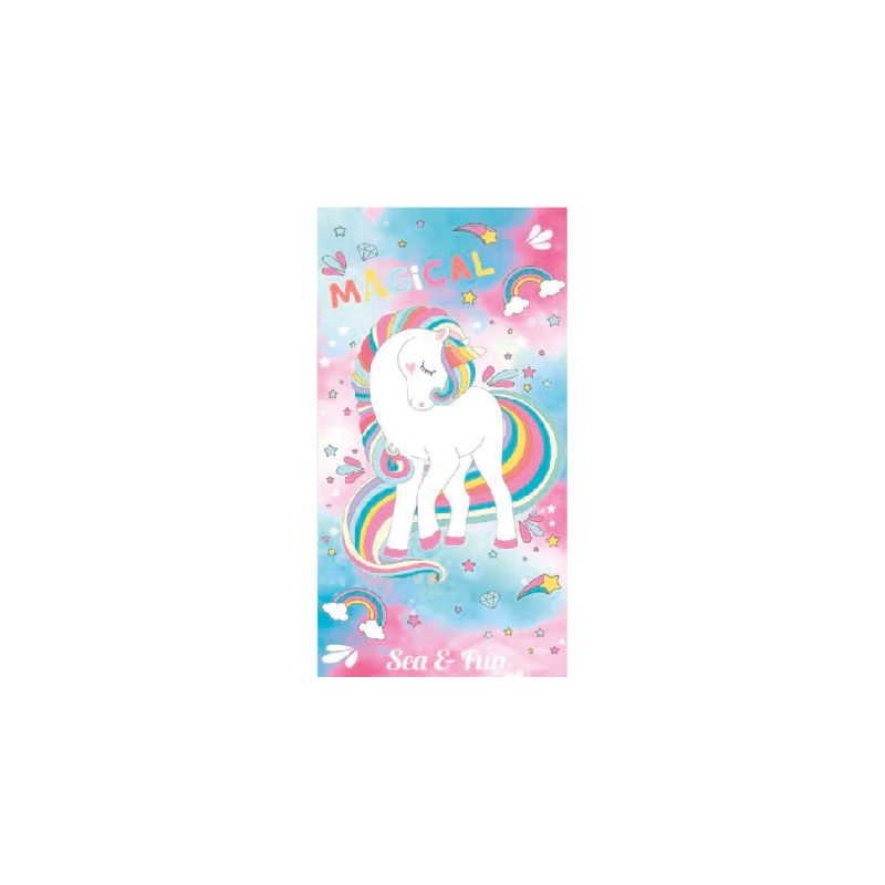 K22-TOALLA UNICORNIO 75 X 150 CM