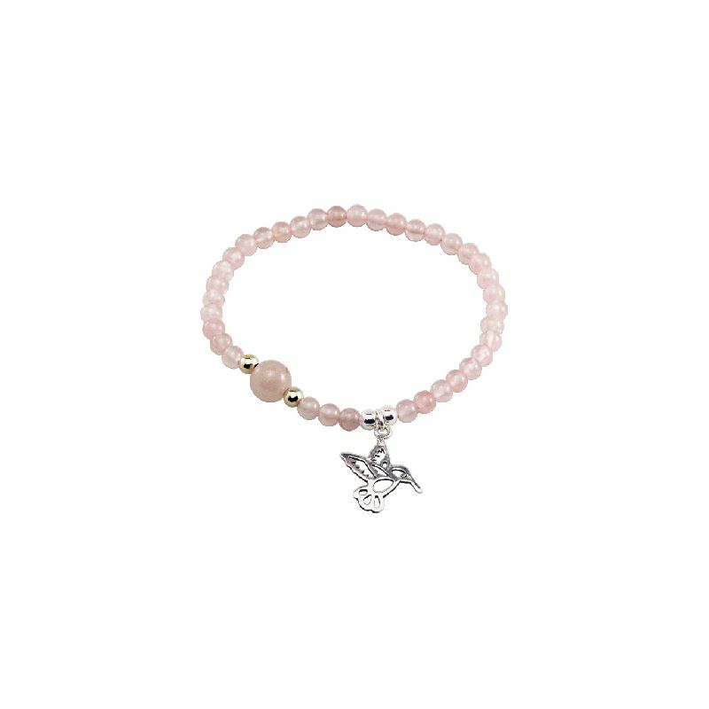 JJ75-PULSERA COLIBRI CUARZO ROSA